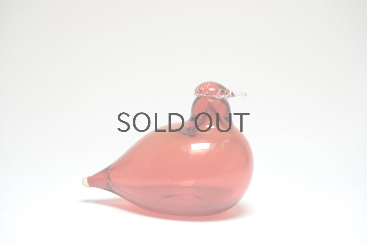 画像3: 北欧アートガラス/iittala/イッタラバード/Oiva Toikka/オイバトイッカ/Hippiainen/ヒッピアイネン/Golden-Crested Kinglet/レッド (3)