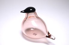 画像4: 北欧アートガラス/ビンテージガラス/Nuutajarvi/ヌータヤルヴィ/Oiva Toikka/オイバ・トイッカ/イッタラ/Birds/バード/Chiff Chaff/サーモンピンク (4)