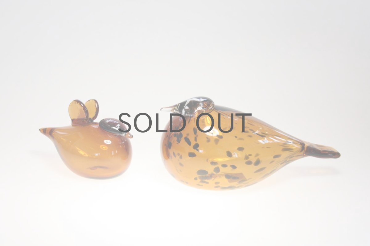 画像1: 北欧アートガラス/ビンテージガラス/Oiva Toikka/オイバ・トイッカ/iittala/イッタラ/Birds/バード/Moter & Baby (1)