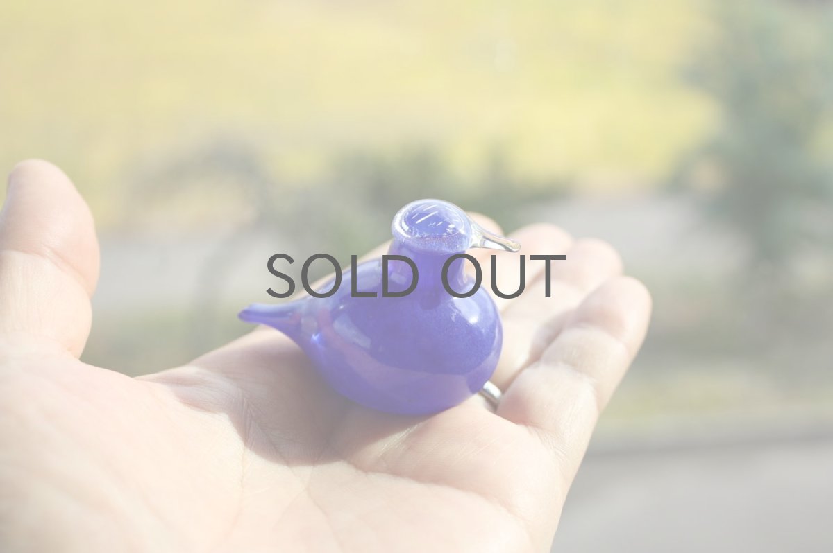 画像8: 北欧アートガラス/ビンテージガラス/Oiva Toikka/オイバ・トイッカ/イッタラ/Birds/バード/Golden-Crested Kinglet/ブルー/No.2 (8)