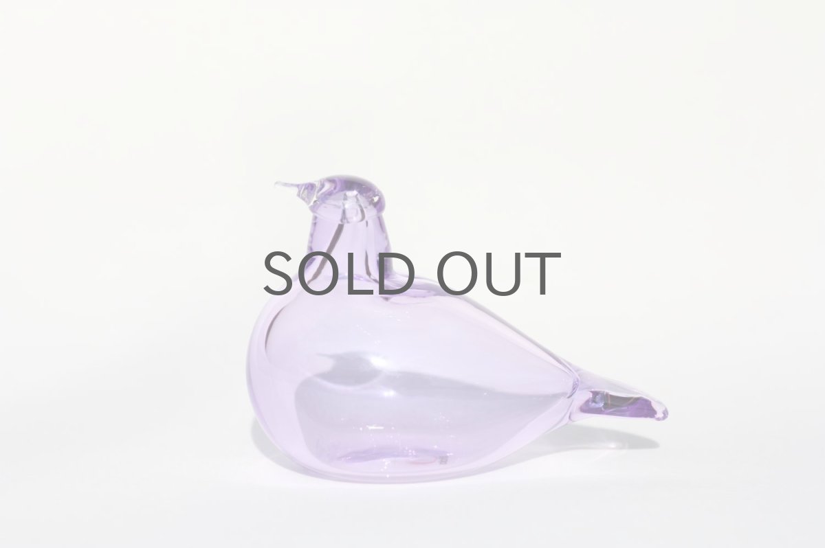 画像1: 北欧アートガラス/iittala/イッタラバード/Oiva Toikka/オイバトイッカ/ Little tern/リトルターン/ライラック (1)