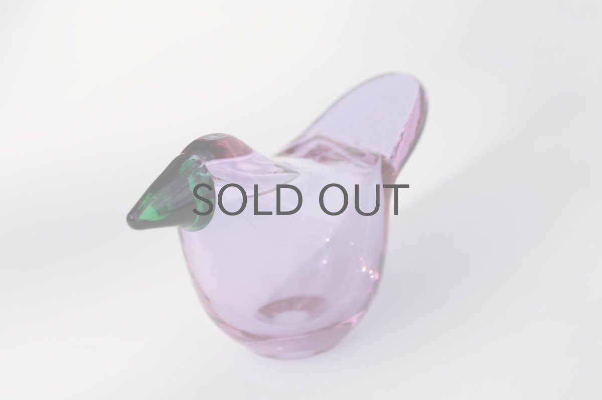 画像2: 北欧アートガラス/ビンテージガラス/Oiva Toikka/オイバ・トイッカ/Nuutajarvi/ヌータヤルヴィ/Sieppo/シエッポ/アメジスト&グリーン (2)