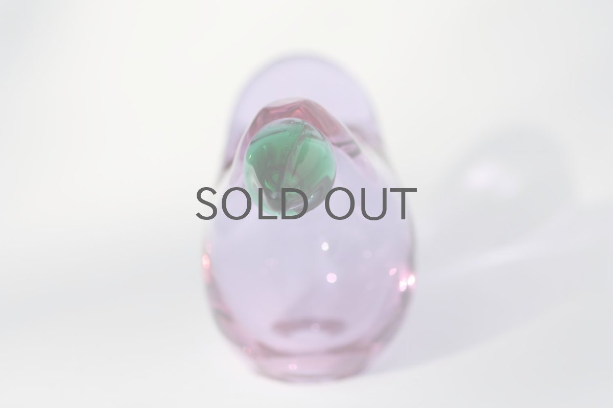 画像3: 北欧アートガラス/ビンテージガラス/Oiva Toikka/オイバ・トイッカ/Nuutajarvi/ヌータヤルヴィ/Sieppo/シエッポ/アメジスト&グリーン (3)