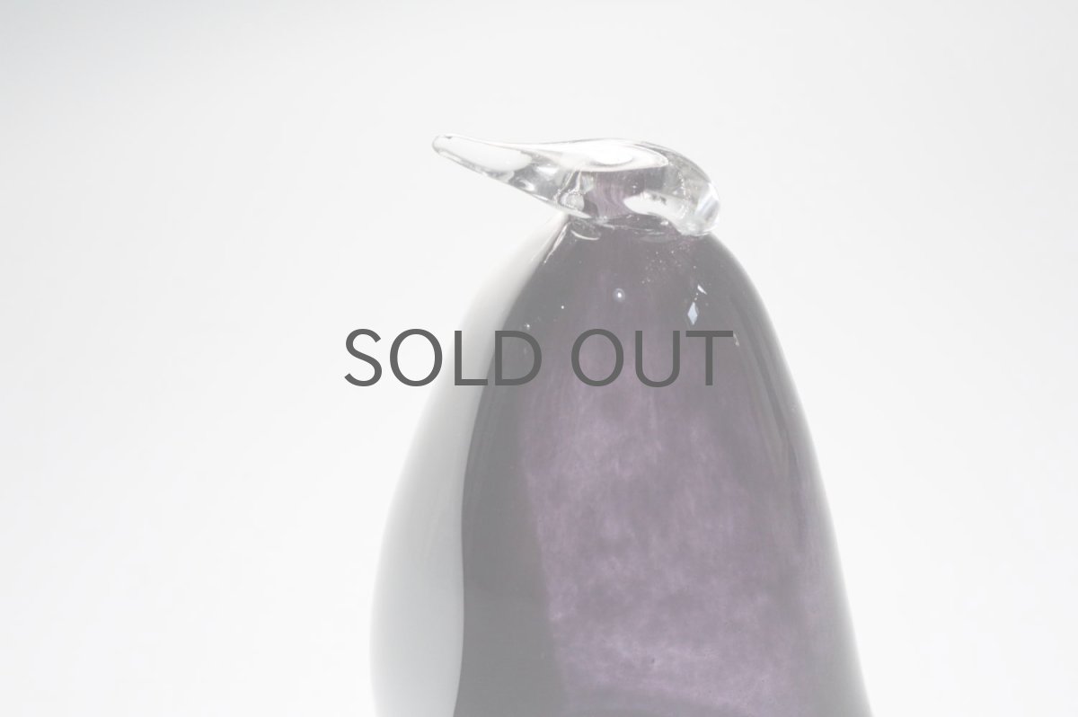 画像2: 北欧アートガラス/ビンテージガラス/Oiva Toikka/オイバ・トイッカ/iittala/イッタラ/Birds/バード/penguin/パープル/Sサイズ (2)