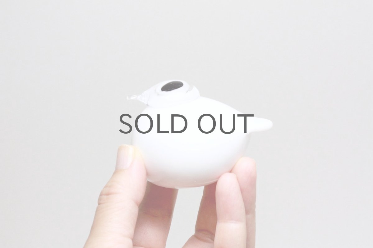 画像4: 北欧アートガラス/ビンテージガラス/Oiva Toikka/オイバ・トイッカ/Nuutajarvi/ヌータヤルヴィ/Birds/バード/Puffball/パフボール/ホワイト (4)