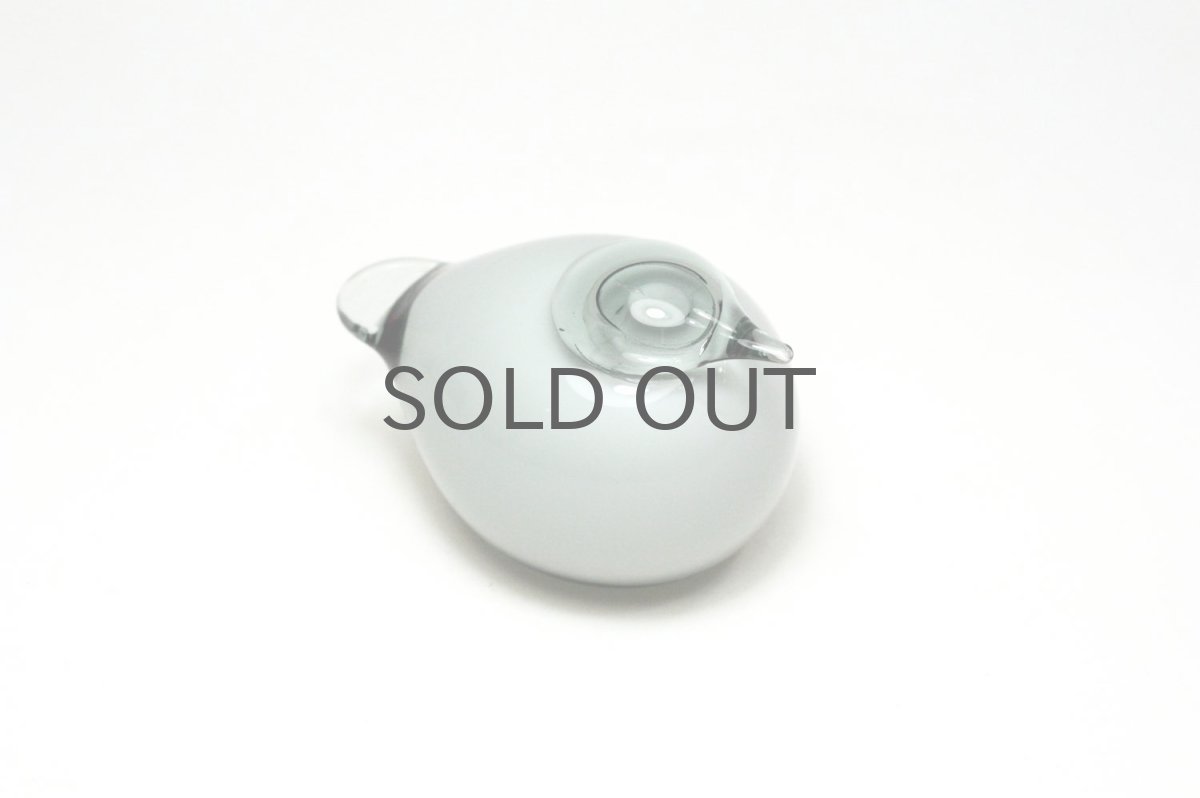 画像3: 北欧アートガラス/ビンテージガラス/Oiva Toikka/オイバ・トイッカ/Nuutajarvi/ヌータヤルヴィ/Birds/バード/Puffball/パフボール/グレイ (3)