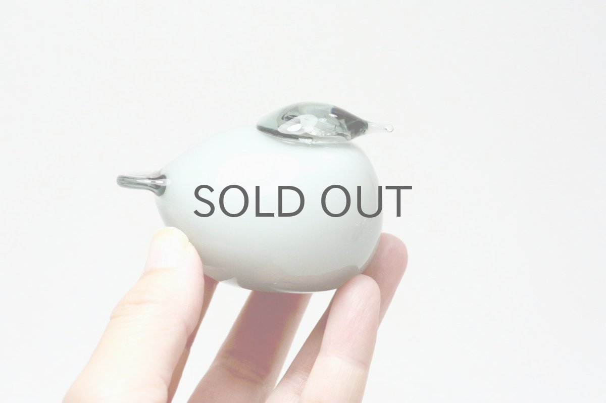 画像4: 北欧アートガラス/ビンテージガラス/Oiva Toikka/オイバ・トイッカ/Nuutajarvi/ヌータヤルヴィ/Birds/バード/Puffball/パフボール/グレイ (4)