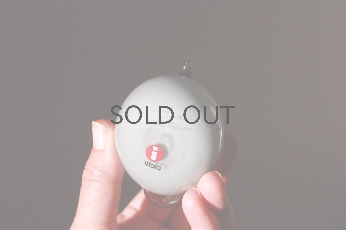 画像5: 北欧アートガラス/ビンテージガラス/Oiva Toikka/オイバ・トイッカ/Nuutajarvi/ヌータヤルヴィ/Birds/バード/Puffball/パフボール/グレイ (5)