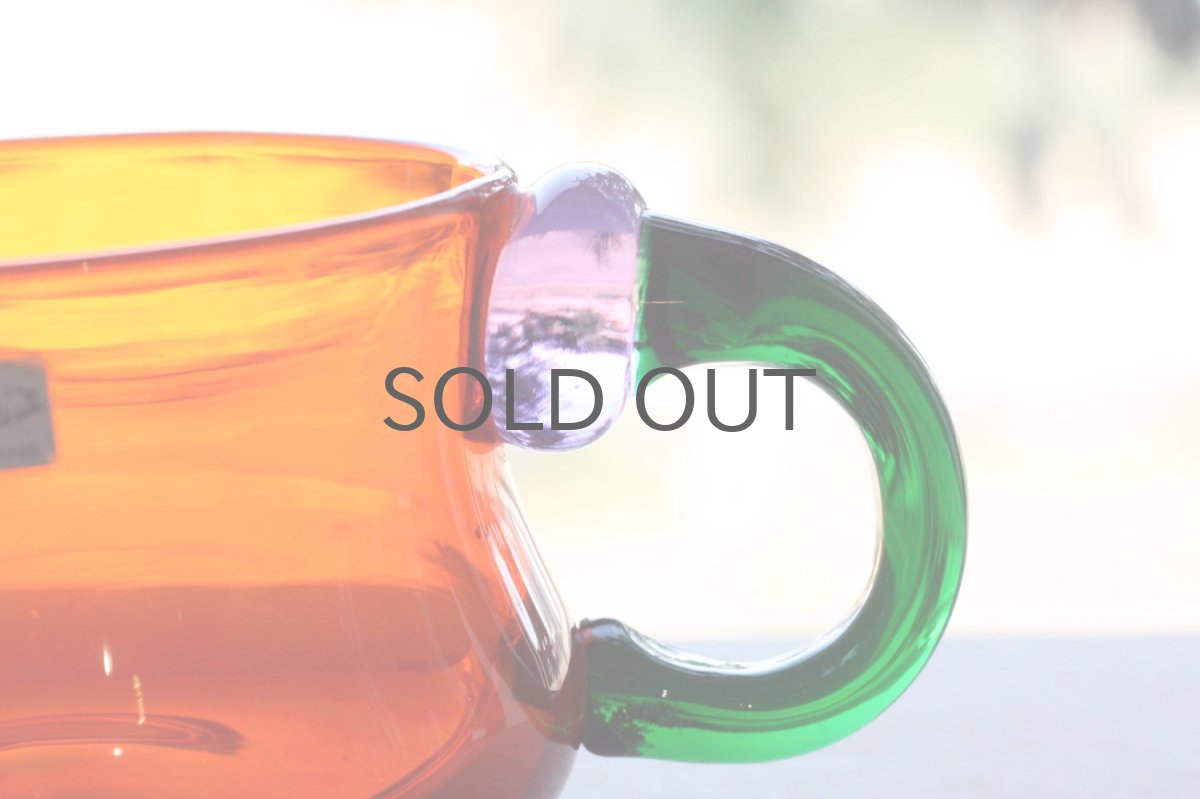 画像10: 北欧アートガラス/Oiva Toikka/オイバトイッカ/ユニークピース/Nuutajarvi/ヌータヤルビ/Pampula/オレンジカップ (10)