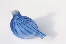 画像5: 北欧アートガラス/ビンテージガラス/Oiva Toikka/オイバトイッカ/iittala/イッタラ/Nuutajarvi/ヌータヤルヴィ/Birds/バード/Unique Day Brid/マットブルー (5)