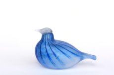 画像1: 北欧アートガラス/ビンテージガラス/Oiva Toikka/オイバトイッカ/iittala/イッタラ/Nuutajarvi/ヌータヤルヴィ/Birds/バード/Unique Day Brid/マットブルー (1)