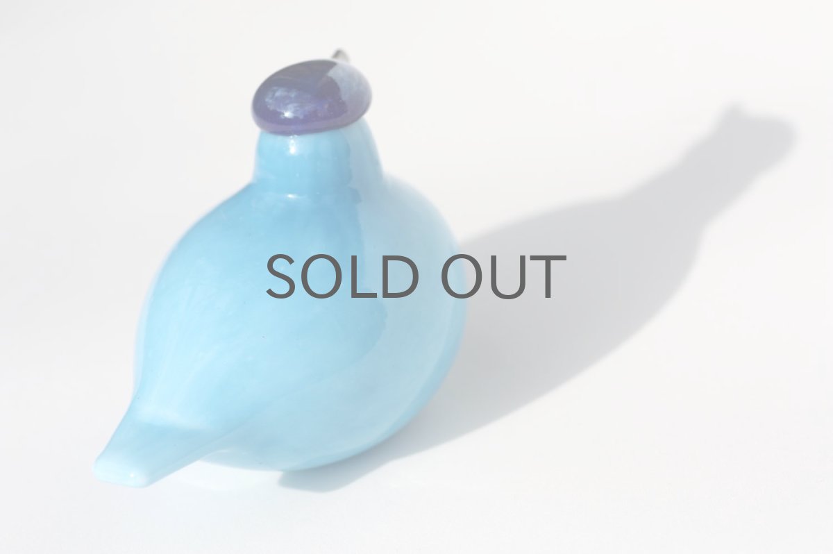 画像4: 北欧アートガラス/ビンテージガラス/Oiva Toikka/オイバトイッカ/iittala/イッタラ/Nuutajarvi/ヌータヤルヴィ/Birds/バード/Little tern/リトルターン/ライトブルー (4)