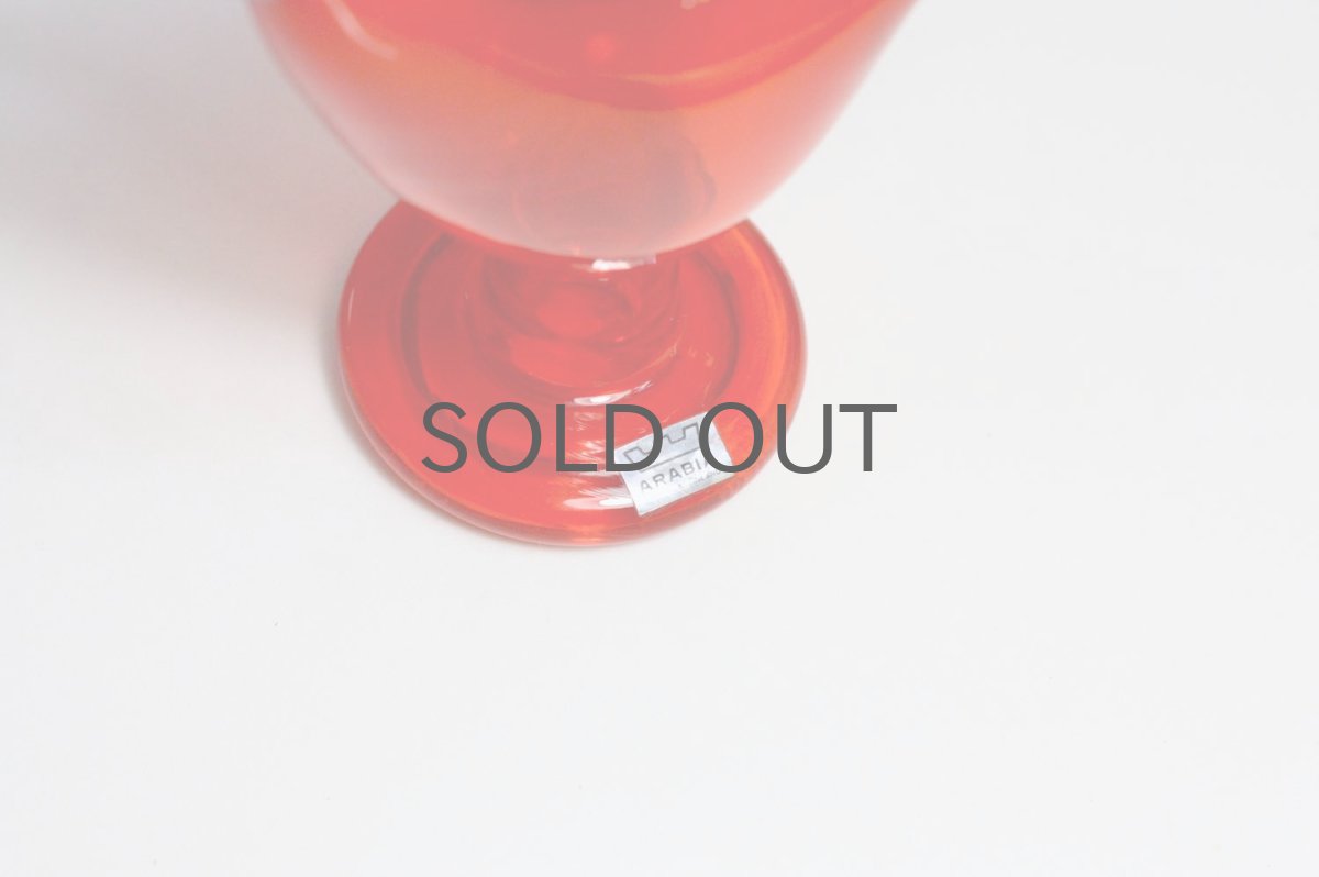 画像5: 北欧アートガラス/ビンテージガラス/Oiva Toikka/オイバ・トイッカ/Nuutajarvi/ヌータヤルヴィ/Sieppo/シエッポスタンド/初期レッド&アメジスト/レアカラー (5)