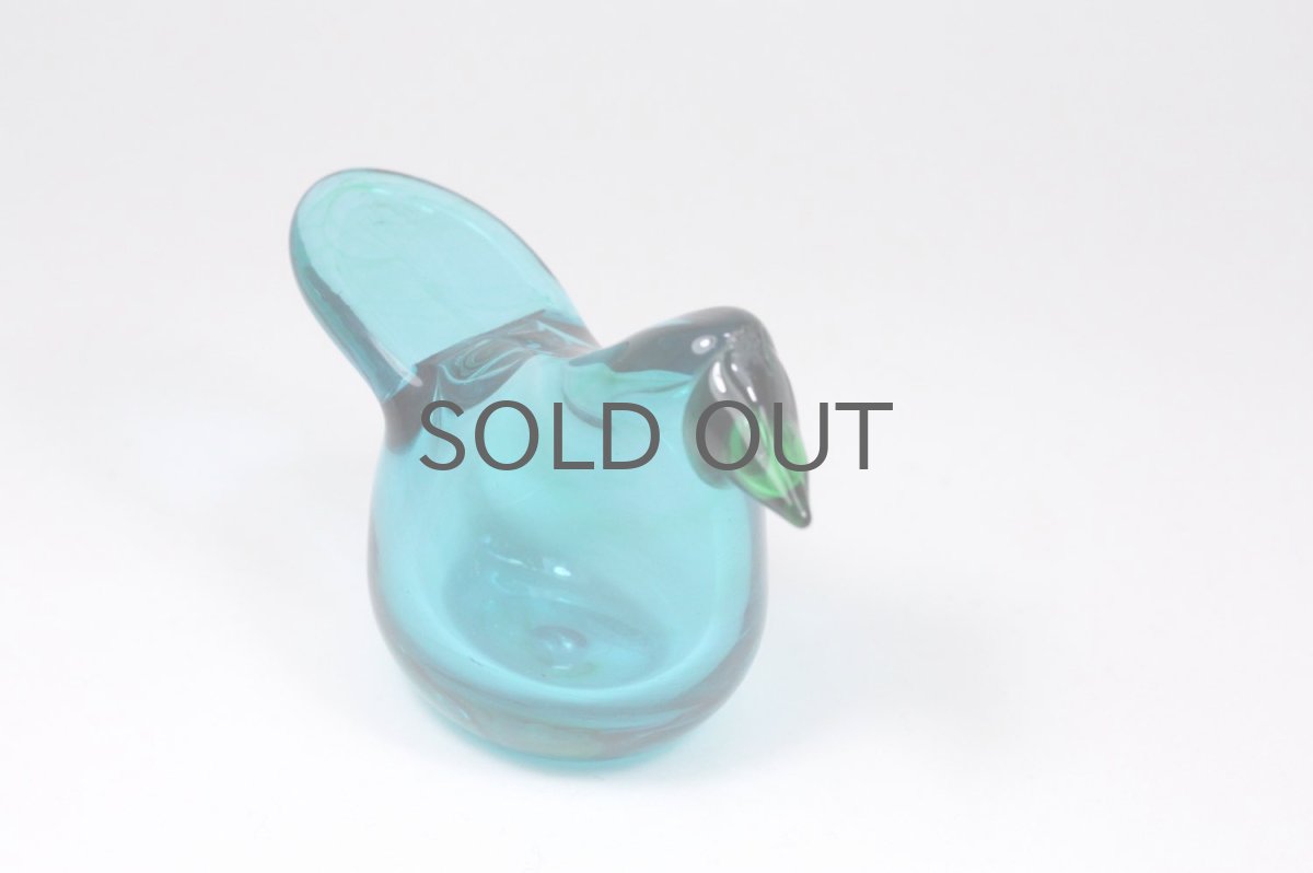 画像3: 北欧アートガラス/ビンテージガラス/Oiva Toikka/オイバ・トイッカ/Nuutajarvi/ヌータヤルヴィ/Sieppo/シエッポ/レアカラーターコイズブルー (3)