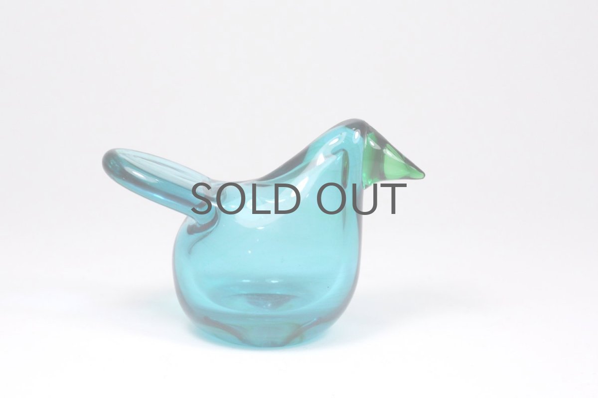 画像2: 北欧アートガラス/ビンテージガラス/Oiva Toikka/オイバ・トイッカ/Nuutajarvi/ヌータヤルヴィ/Sieppo/シエッポ/レアカラーターコイズブルー (2)