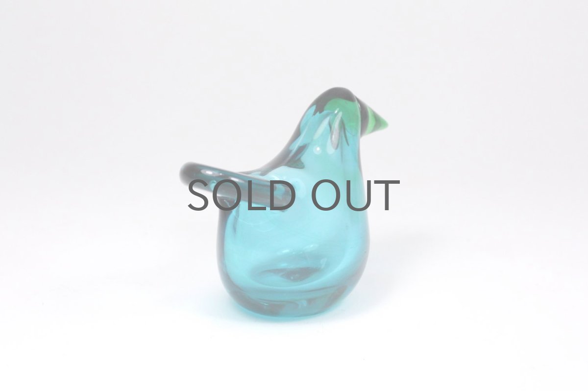 画像4: 北欧アートガラス/ビンテージガラス/Oiva Toikka/オイバ・トイッカ/Nuutajarvi/ヌータヤルヴィ/Sieppo/シエッポ/レアカラーターコイズブルー (4)