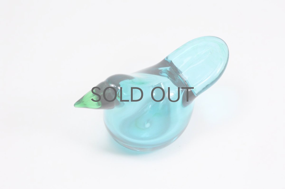 画像6: 北欧アートガラス/ビンテージガラス/Oiva Toikka/オイバ・トイッカ/Nuutajarvi/ヌータヤルヴィ/Sieppo/シエッポ/レアカラーターコイズブルー (6)