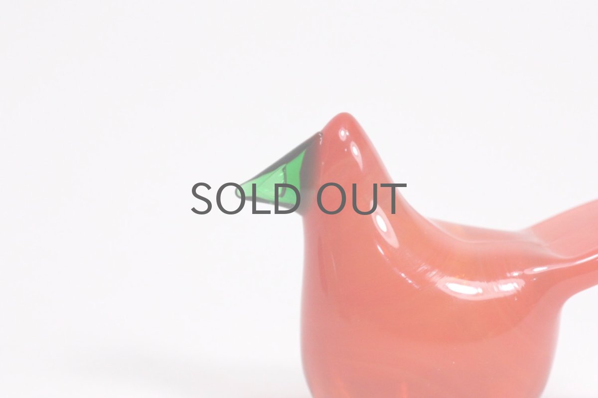 画像2: 北欧アートガラス/ビンテージガラス/Oiva Toikka/オイバ・トイッカ/オイヴァ・トイッカ/Nuutajarvi/ヌータヤルヴィ/Sieppo/シエッポ/初期レッド (2)