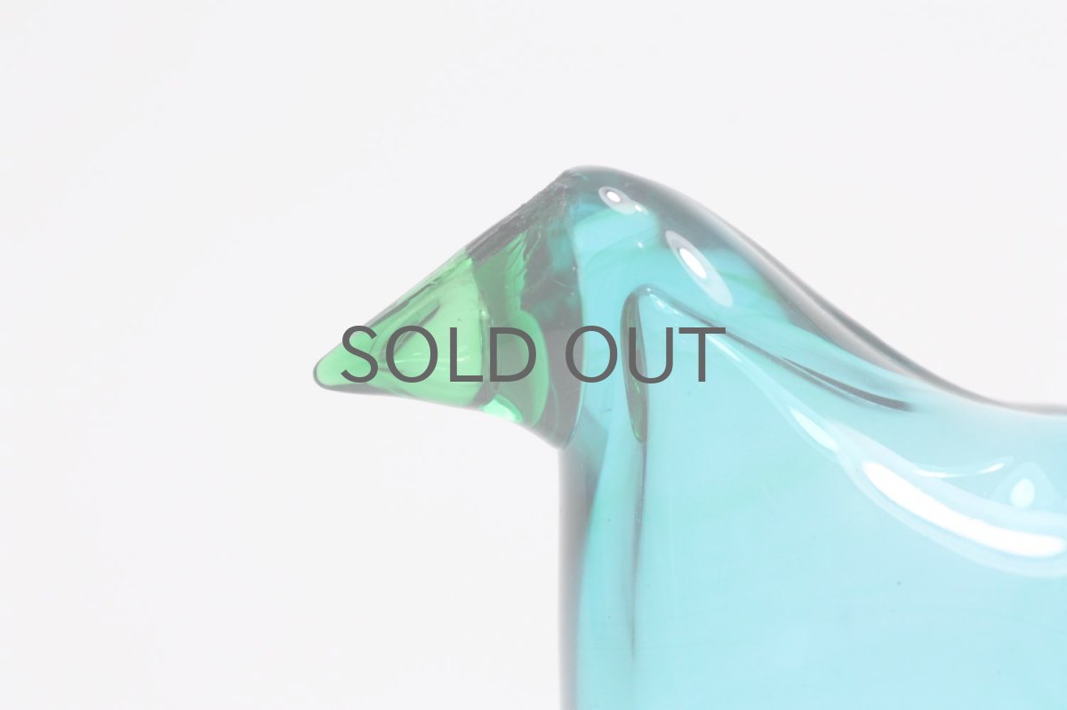 画像7: 北欧アートガラス/ビンテージガラス/Oiva Toikka/オイバ・トイッカ/Nuutajarvi/ヌータヤルヴィ/Sieppo/シエッポ/レアカラーターコイズブルー (7)