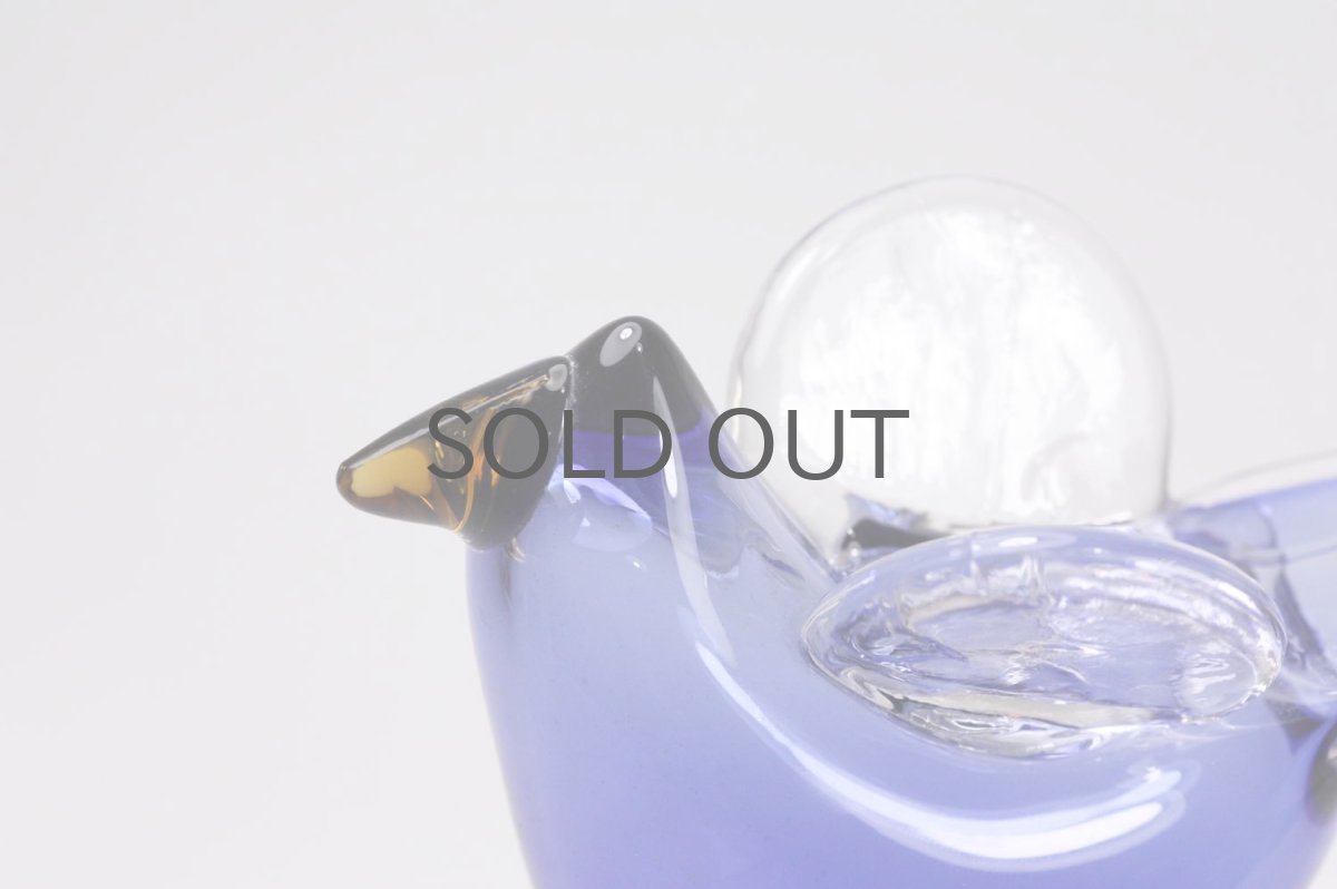 画像6: 北欧アートガラス/ビンテージガラス/Oiva Toikka/オイバ・トイッカ/Nuutajarvi/ヌータヤルヴィ/Sieppo/シエッポスタンド/レアカラーブルー (6)