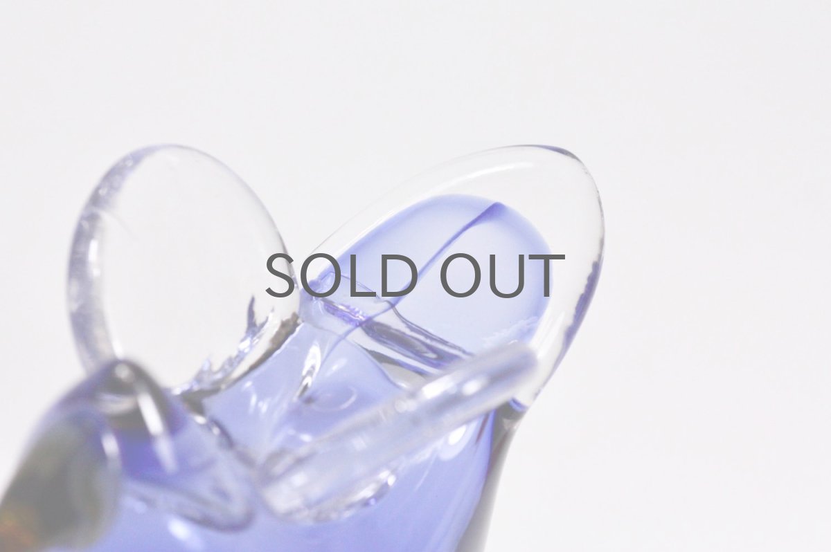 画像7: 北欧アートガラス/ビンテージガラス/Oiva Toikka/オイバ・トイッカ/Nuutajarvi/ヌータヤルヴィ/Sieppo/シエッポスタンド/レアカラーブルー (7)