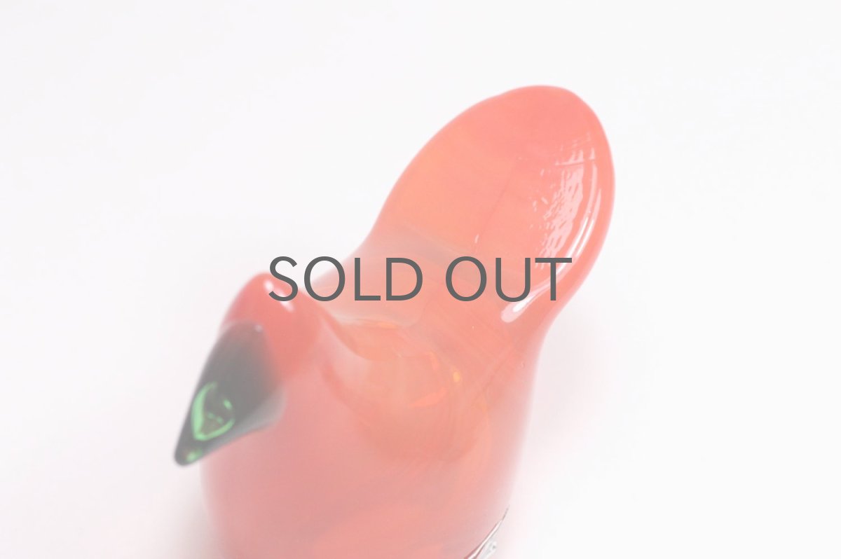 画像7: 北欧アートガラス/ビンテージガラス/Oiva Toikka/オイバ・トイッカ/オイヴァ・トイッカ/Nuutajarvi/ヌータヤルヴィ/Sieppo/シエッポ/初期レッド (7)