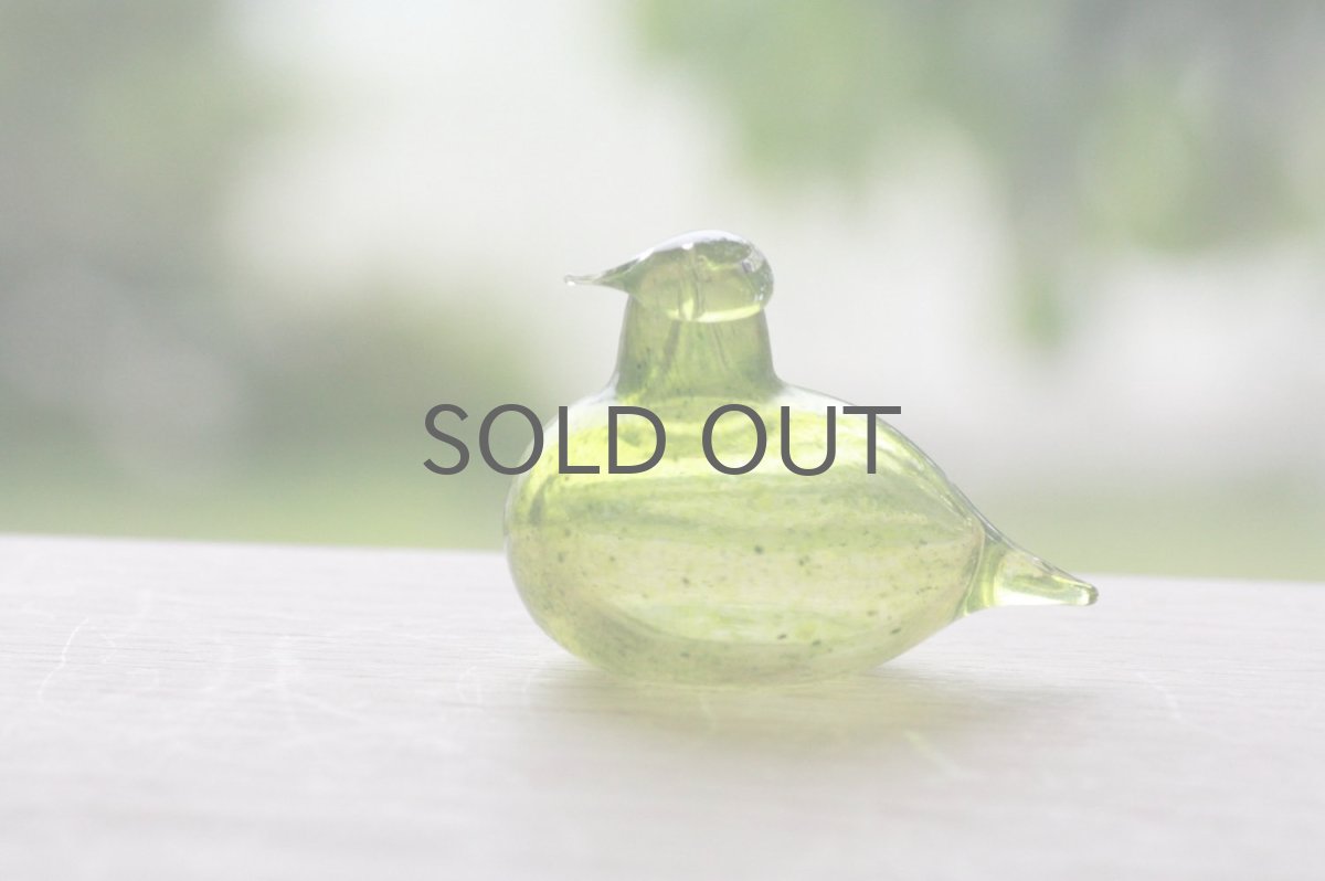 画像6: 北欧アートガラス/iittala/イッタラバード/Oiva Toikka/オイバトイッカ/Golden-Crested Kinglet/グリーン (6)