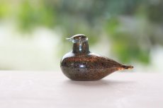 画像7: 北欧アートガラス/iittala/イッタラバード/Oiva Toikka/オイバトイッカ/Golden-Crested Kinglet/ブラウン系 (7)