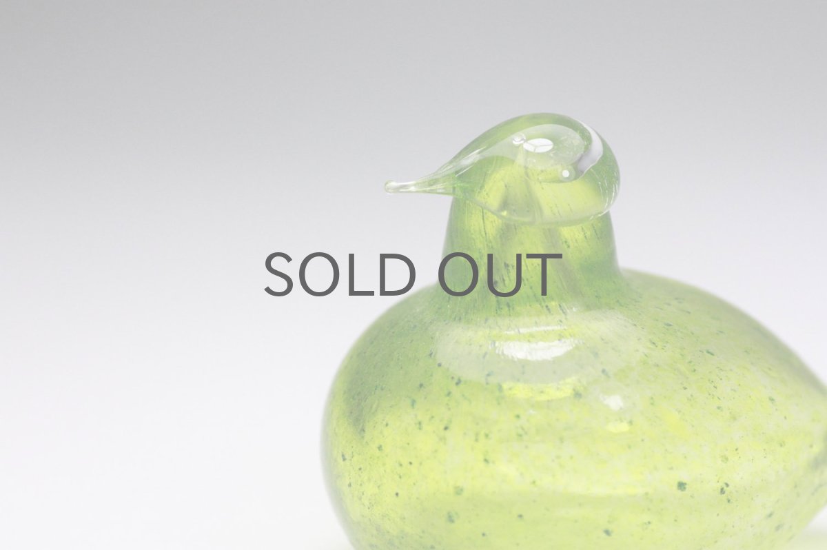 画像2: 北欧アートガラス/iittala/イッタラバード/Oiva Toikka/オイバトイッカ/Golden-Crested Kinglet/グリーン (2)