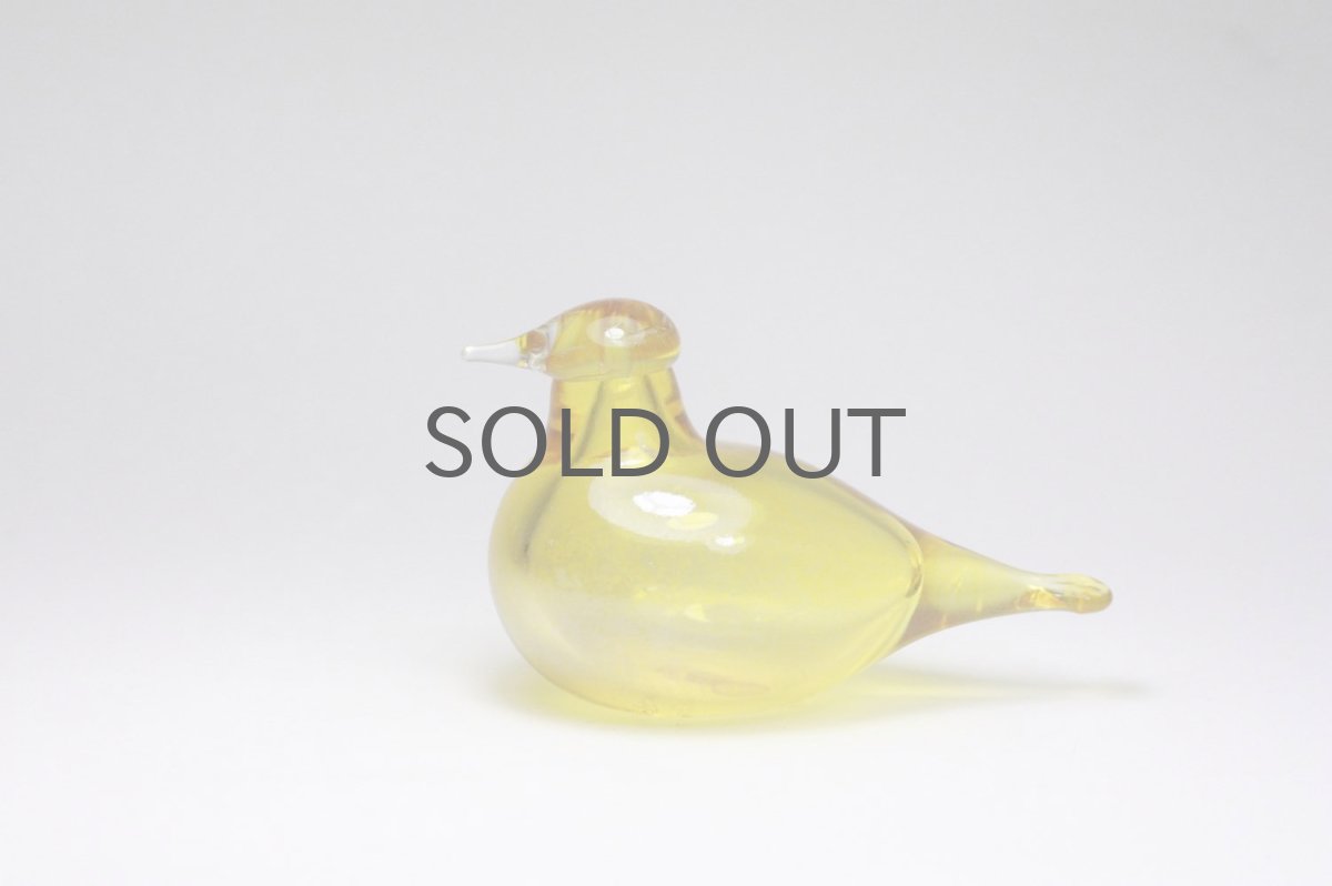 画像1: 北欧アートガラス/iittala/イッタラバード/Oiva Toikka/オイバトイッカ/ Little tern/Golden-Crested Kinglet/イエロー (1)
