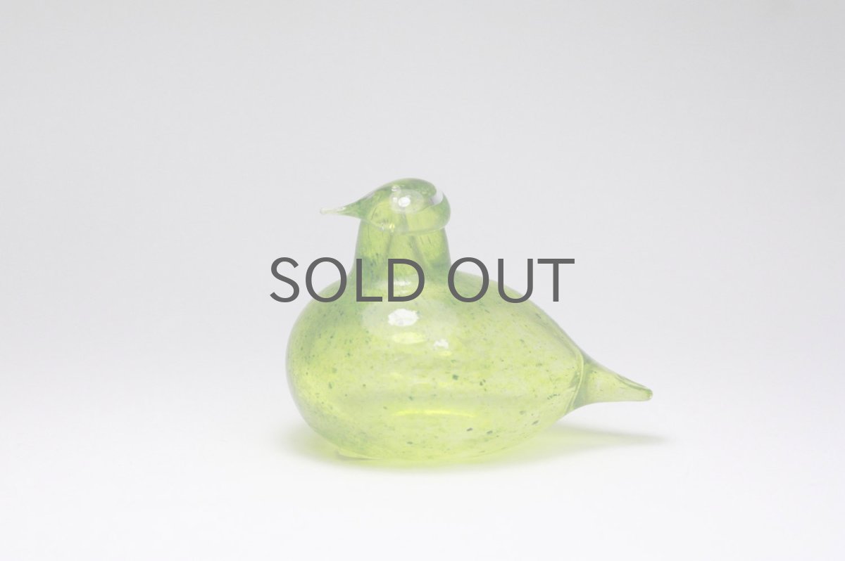 画像1: 北欧アートガラス/iittala/イッタラバード/Oiva Toikka/オイバトイッカ/Golden-Crested Kinglet/グリーン (1)