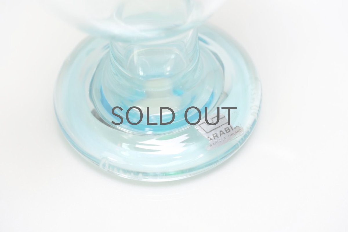 画像7: 北欧アートガラス/ビンテージガラス/Oiva Toikka/オイバ・トイッカ/Nuutajarvi/ヌータヤルヴィ/Sieppo/初期シエッポスタンド/クリアブルー (7)