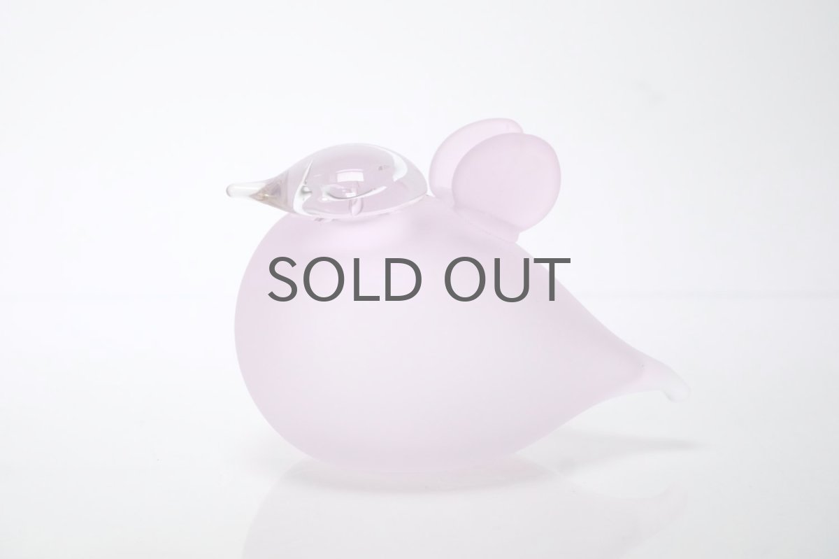 画像1: 北欧アートガラス/ビンテージガラス/Oiva Toikka/オイバ・トイッカ/iittala/イッタラ/Birds/バード/Baby Pink /ベイビーピンク (1)