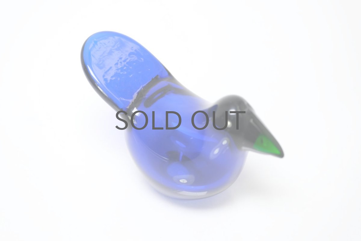 画像4: 北欧アートガラス/ビンテージガラス/Oiva Toikka/オイバ・トイッカ/Nuutajarvi/ヌータヤルヴィ/Sieppo/シエッポ/ロイヤルブルー (4)