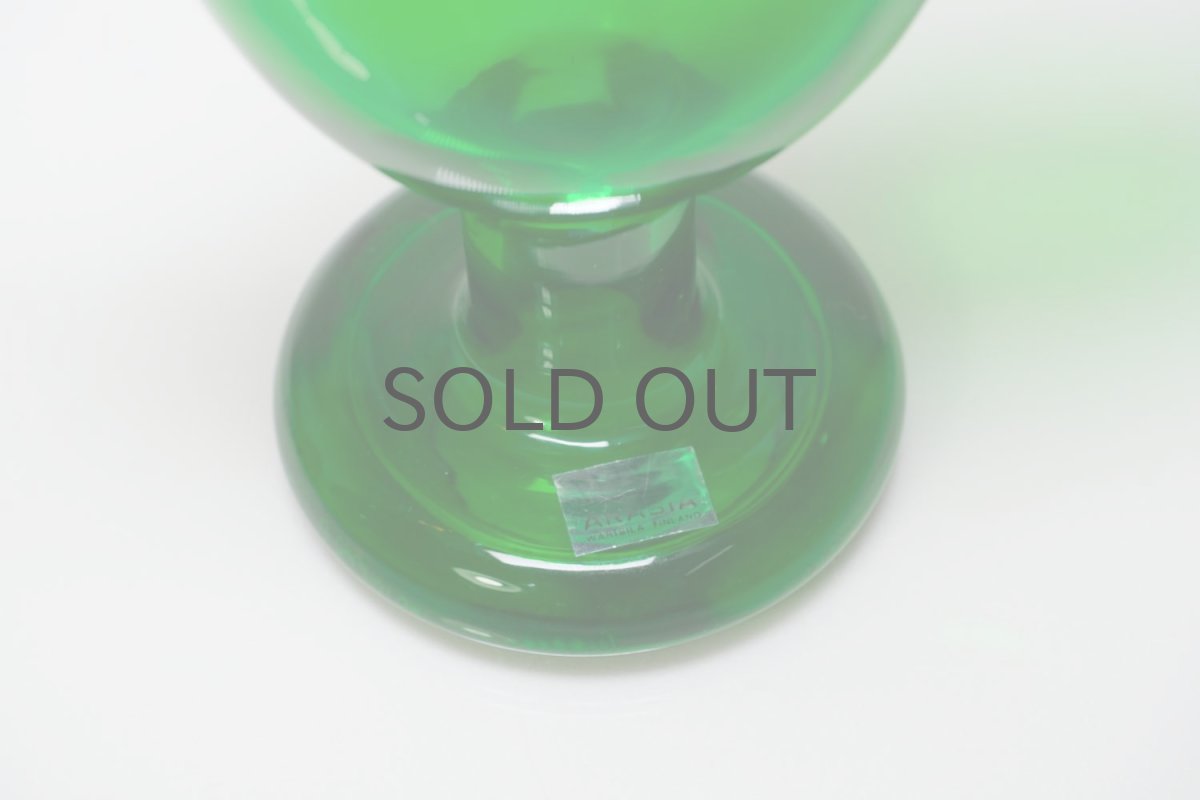 画像6: 北欧アートガラス/ビンテージガラス/Oiva Toikka/オイバ・トイッカ/Nuutajarvi/ヌータヤルヴィ/Sieppo/シエッポスタンド/グリーン (6)