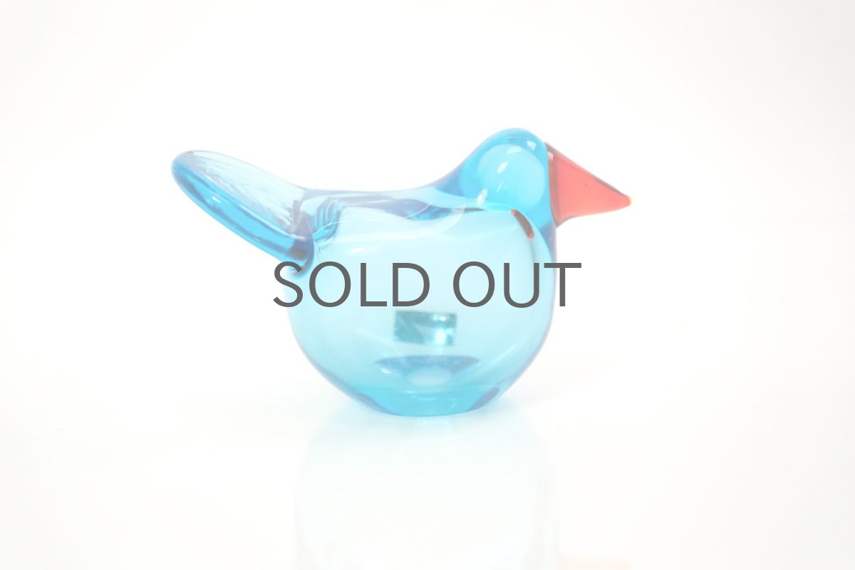 画像3: 北欧アートガラス/ビンテージガラス/Oiva Toikka/オイバ・トイッカ/Nuutajarvi/ヌータヤルヴィ/Sieppo/シエッポ/ターコイズブルー (3)