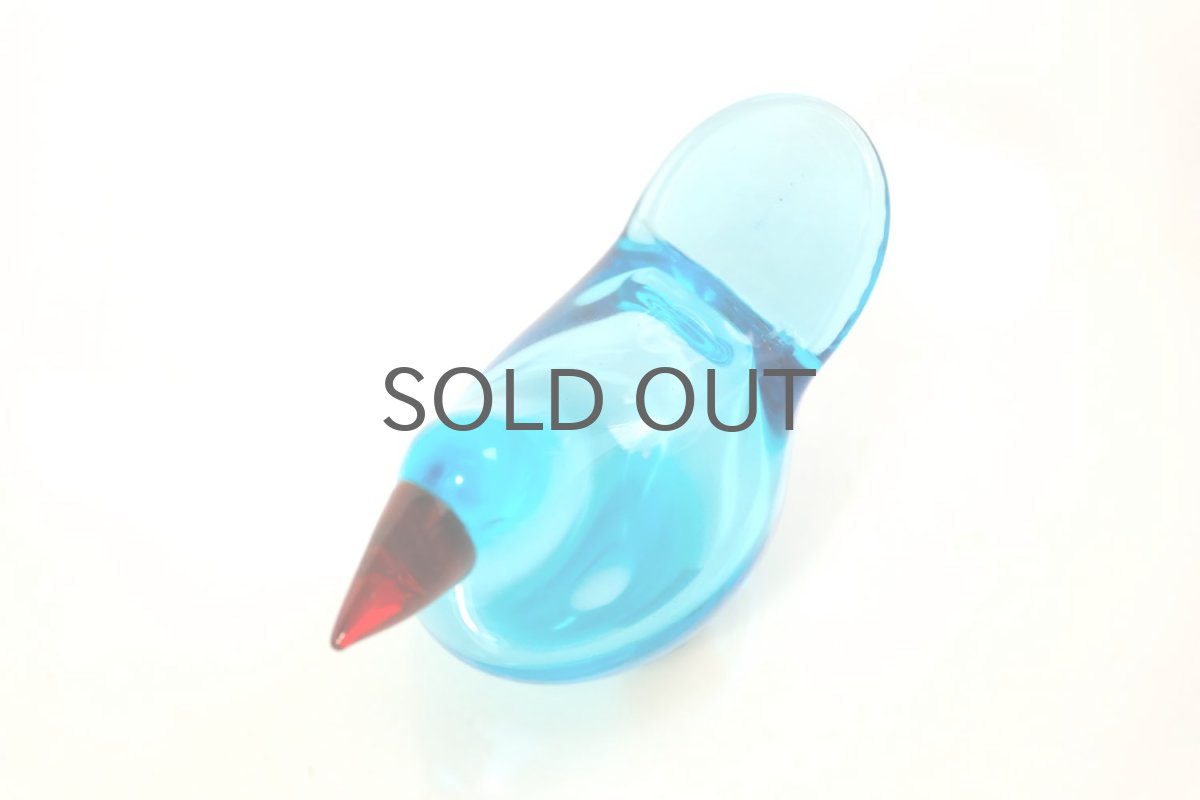 画像4: 北欧アートガラス/ビンテージガラス/Oiva Toikka/オイバ・トイッカ/Nuutajarvi/ヌータヤルヴィ/Sieppo/シエッポ/ターコイズブルー (4)