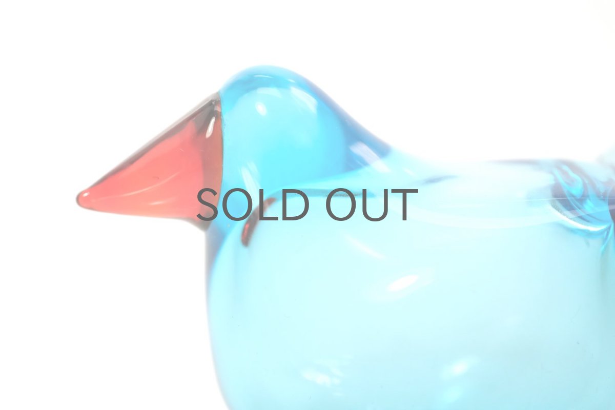 画像2: 北欧アートガラス/ビンテージガラス/Oiva Toikka/オイバ・トイッカ/Nuutajarvi/ヌータヤルヴィ/Sieppo/シエッポ/ターコイズブルー (2)