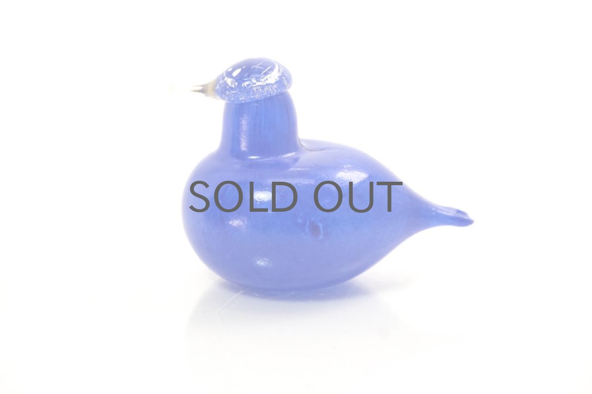 画像1: 北欧アートガラス/iittala/イッタラバード/Oiva Toikka/オイバトイッカ/Golden-Crested Kinglet/ブルー (1)