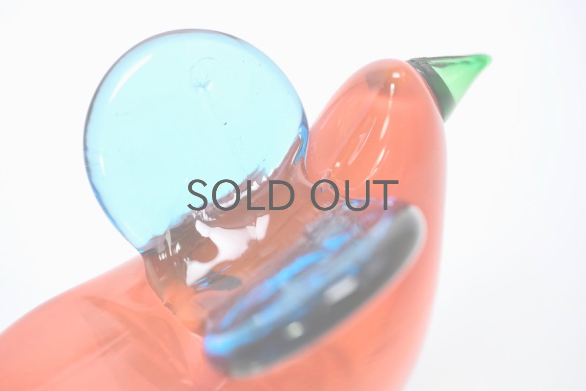 画像4: 北欧アートガラス/ビンテージガラス/Oiva Toikka/オイバ・トイッカ/Nuutajarvi/ヌータヤルヴィ/Sieppo/シエッポスタンド/初期ヌータヤルヴィレッド (4)