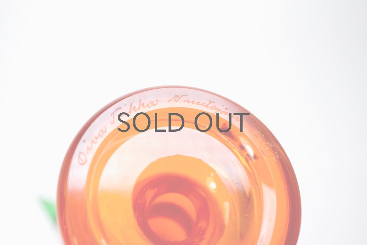 画像6: 北欧アートガラス/ビンテージガラス/Oiva Toikka/オイバ・トイッカ/Nuutajarvi/ヌータヤルヴィ/Sieppo/シエッポスタンド/初期ヌータヤルヴィレッド (6)