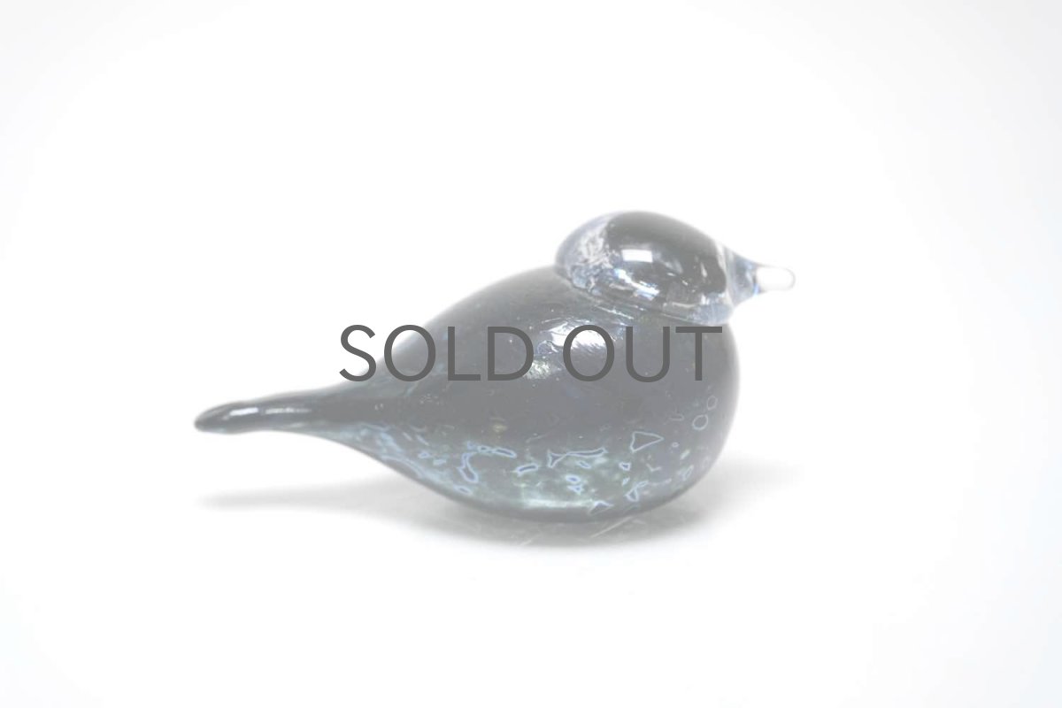 画像4: 北欧アートガラス/iittala/イッタラバード/Oiva Toikka/オイバトイッカ/Small GoldCrest/Pikku Hippi/Hohto/ダークブルーラスタ (4)