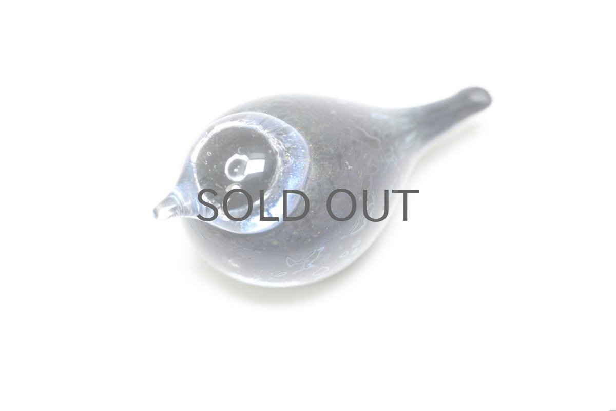 画像3: 北欧アートガラス/iittala/イッタラバード/Oiva Toikka/オイバトイッカ/Small GoldCrest/Pikku Hippi/Hohto/ダークブルーラスタ (3)