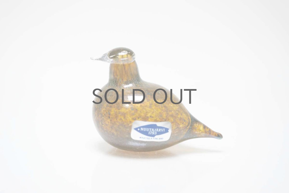 画像1: 北欧アートガラス/iittala/イッタラバード/Oiva Toikka/オイバトイッカ/Golden-Crested Kinglet/ラスタ半透明 (1)