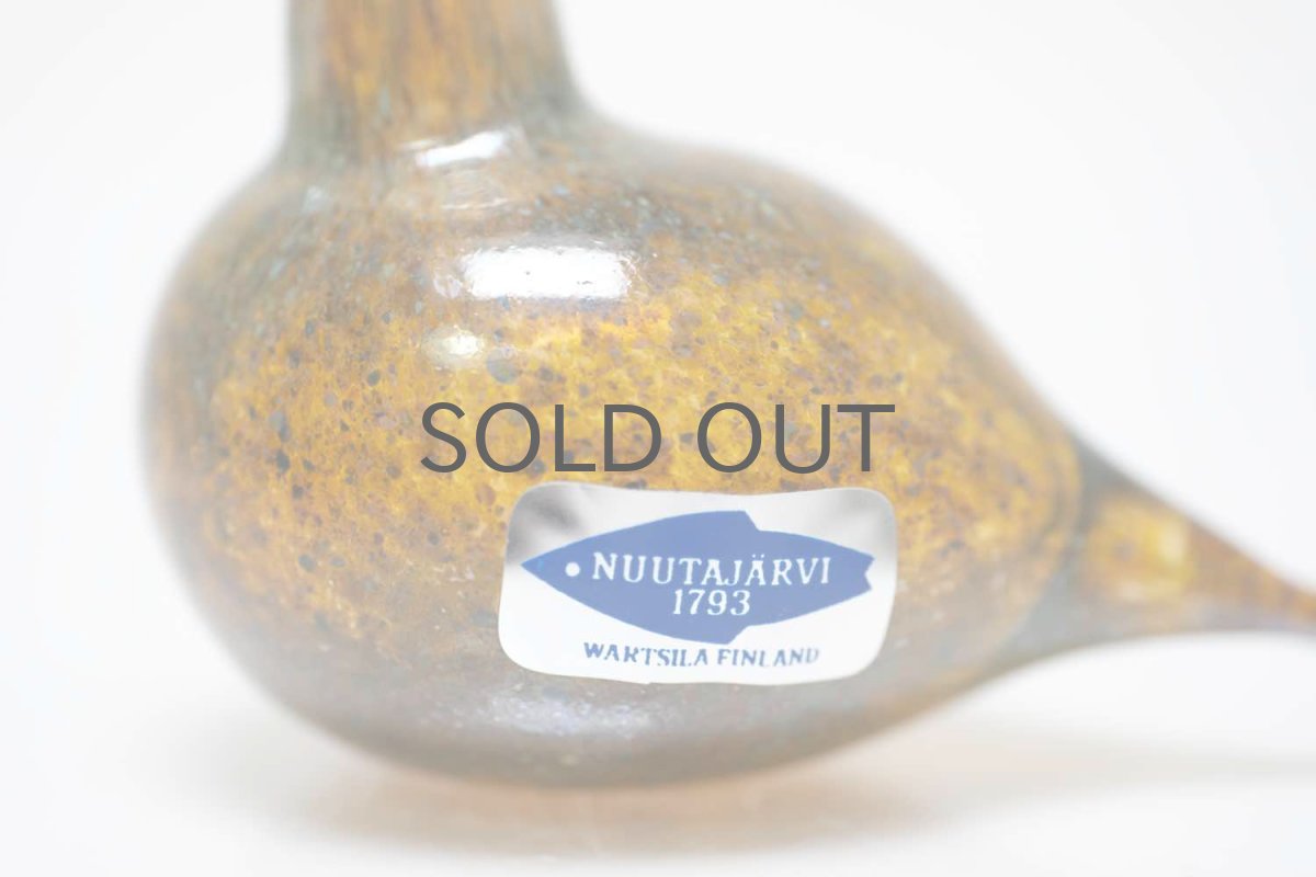 画像2: 北欧アートガラス/iittala/イッタラバード/Oiva Toikka/オイバトイッカ/Golden-Crested Kinglet/ラスタ半透明 (2)