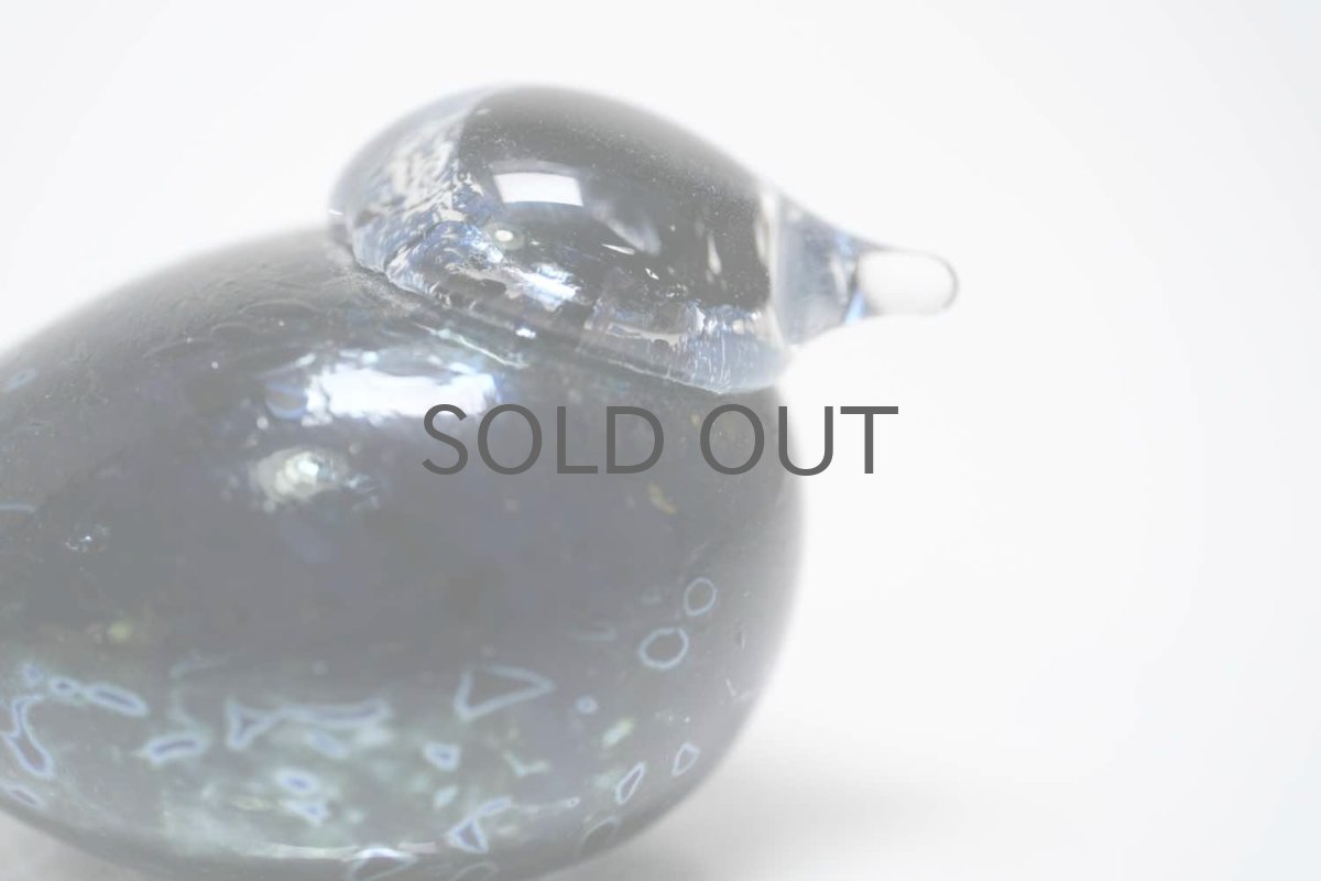 画像5: 北欧アートガラス/iittala/イッタラバード/Oiva Toikka/オイバトイッカ/Small GoldCrest/Pikku Hippi/Hohto/ダークブルーラスタ (5)