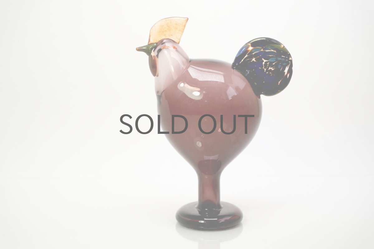 画像1: 北欧アートガラス/ビンテージガラス/Oiva Toikka/オイバ・トイッカ/iittala/イッタラ/Birds/バード/Kukko/Rooster/ルースター/1998年 (1)