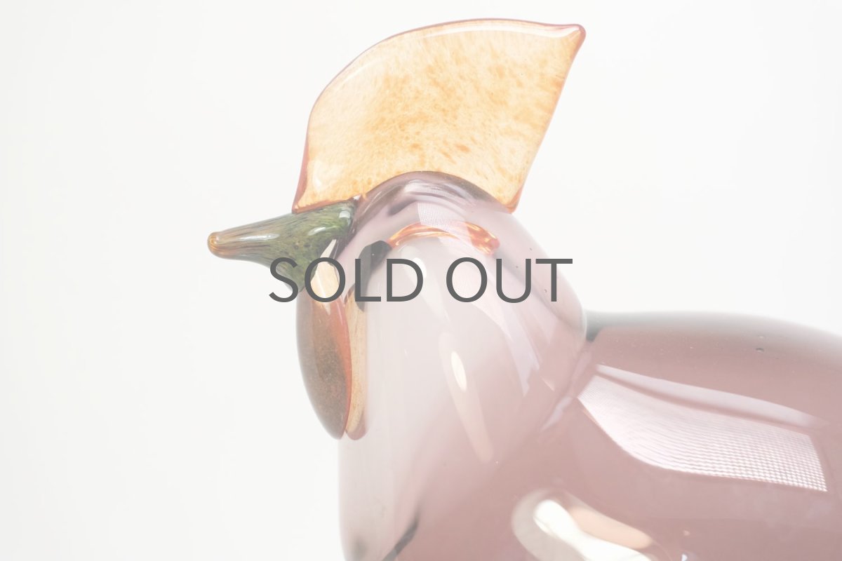画像2: 北欧アートガラス/ビンテージガラス/Oiva Toikka/オイバ・トイッカ/iittala/イッタラ/Birds/バード/Kukko/Rooster/ルースター/1998年 (2)