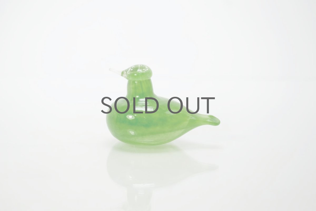 画像1: 北欧アートガラス/iittala/イッタラバード/Oiva Toikka/オイバトイッカ/Golden-Crested Kinglet/ライムグリーン (1)