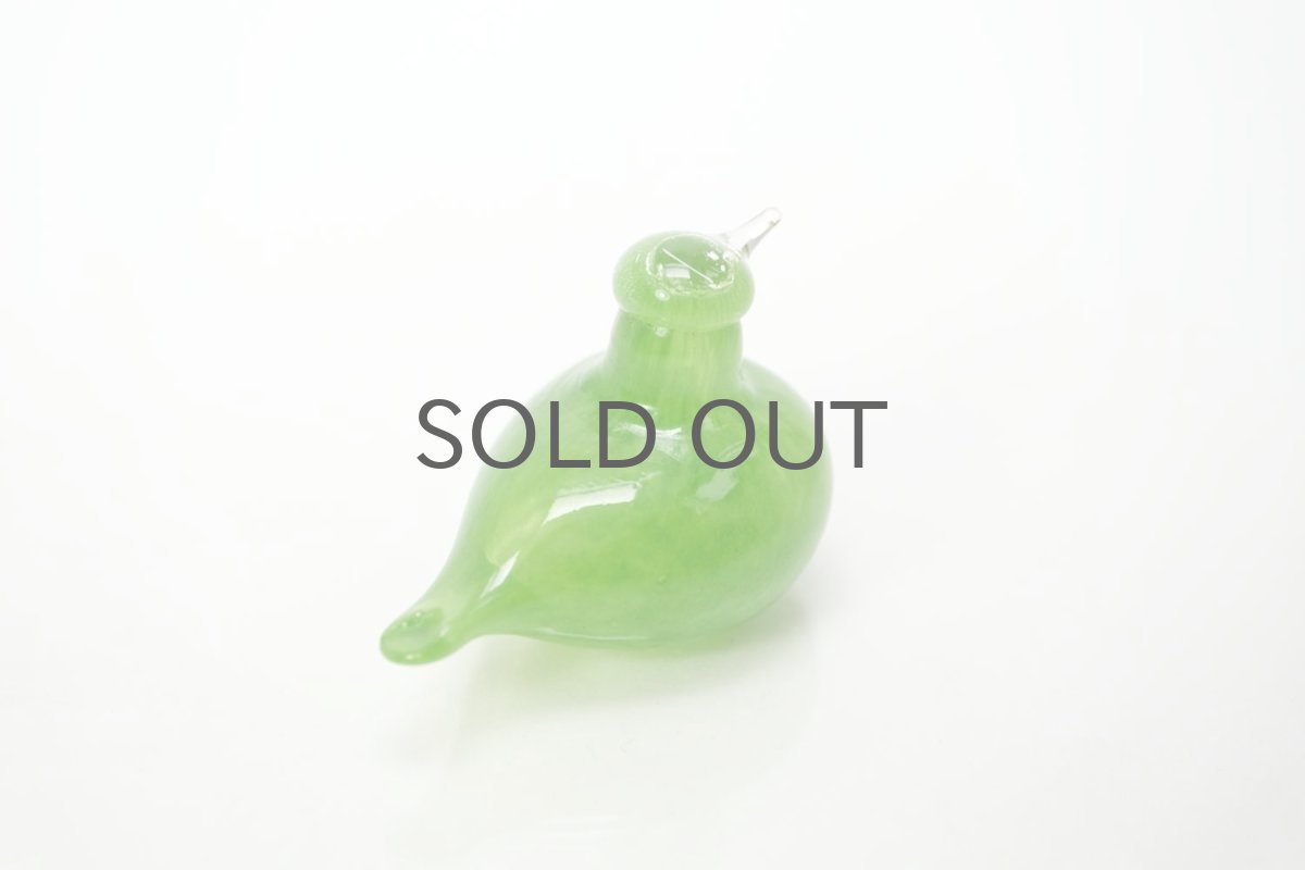 画像4: 北欧アートガラス/iittala/イッタラバード/Oiva Toikka/オイバトイッカ/Golden-Crested Kinglet/ライムグリーン (4)
